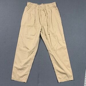 LOFT Women's Khaki Paperbag Waist Cotton Pants Size‎ Medium